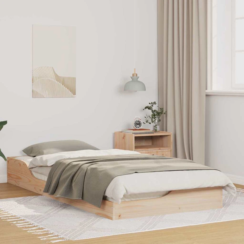 Lova Lovos rėmas Ruda 80 x 200 cm Kietos pušies mediena