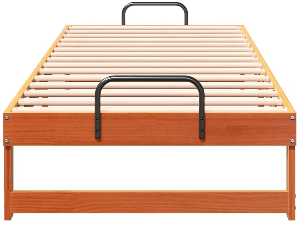 Lova Lovos rėmas Ruda 80 x 200 cm Kietos pušies mediena