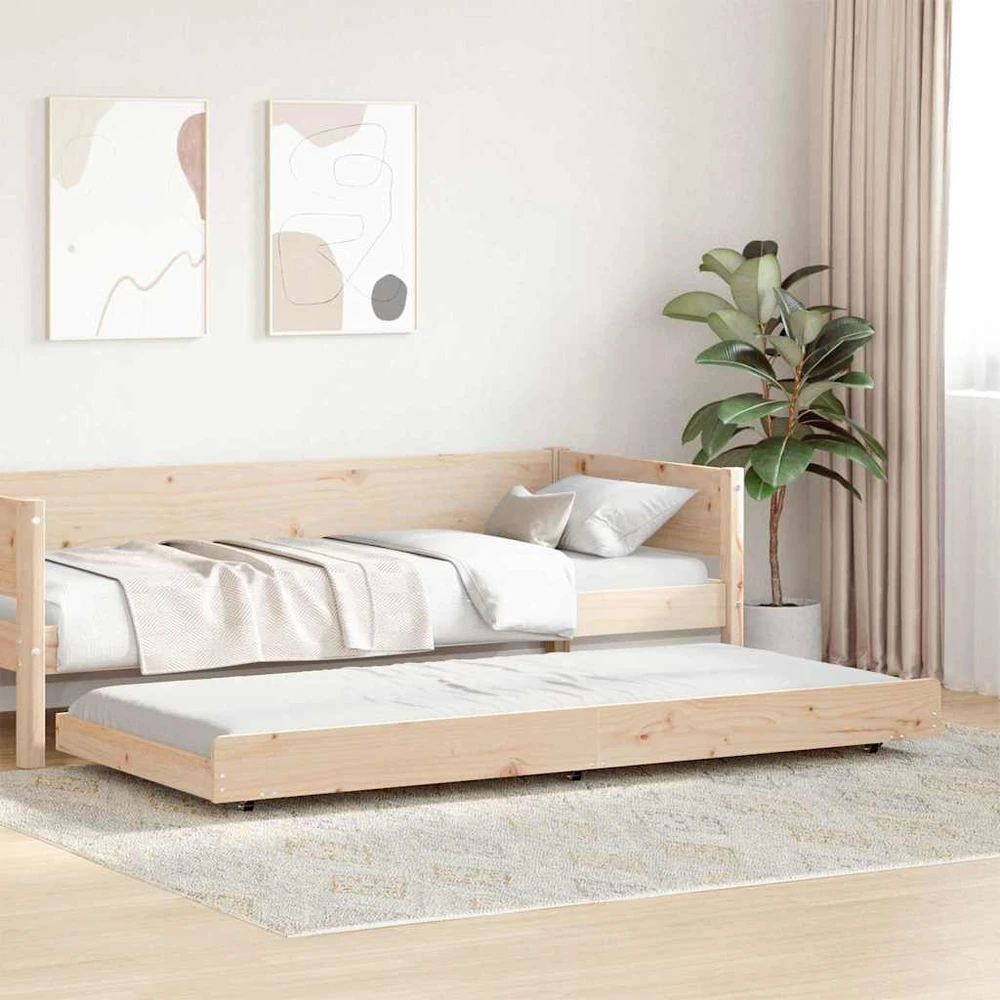 Lova Lovos rėmas Ruda 80 x 200 cm Pušies medienos masyvas