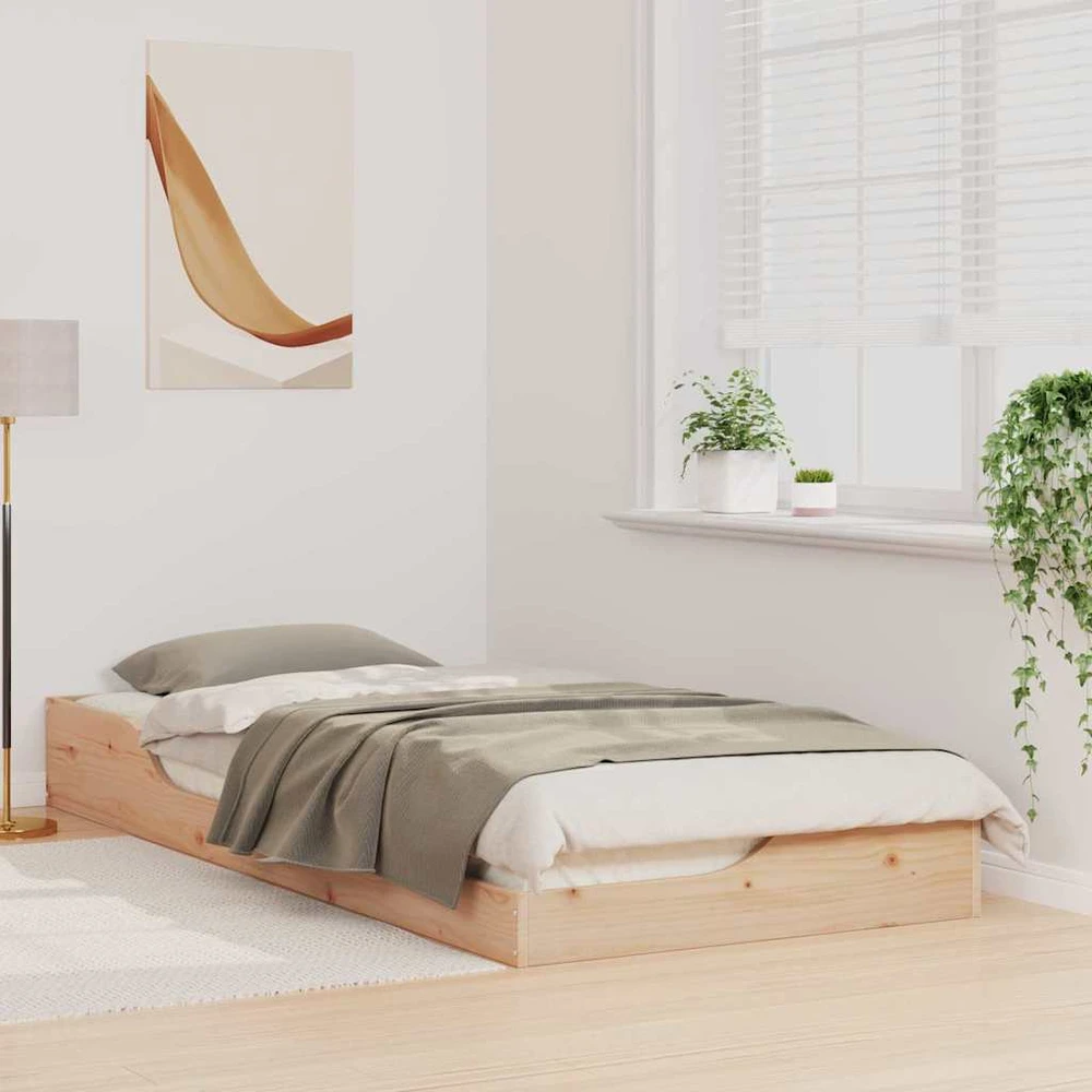 Lova Lovos rėmas Ruda 80 x 210 cm Kietos pušies mediena
