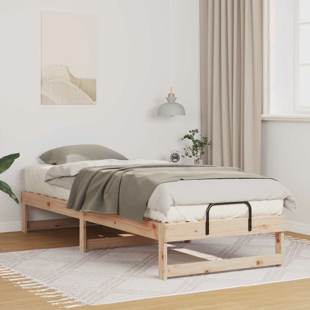Lova Lovos rėmas Ruda 80 x 210 cm Kietos pušies mediena