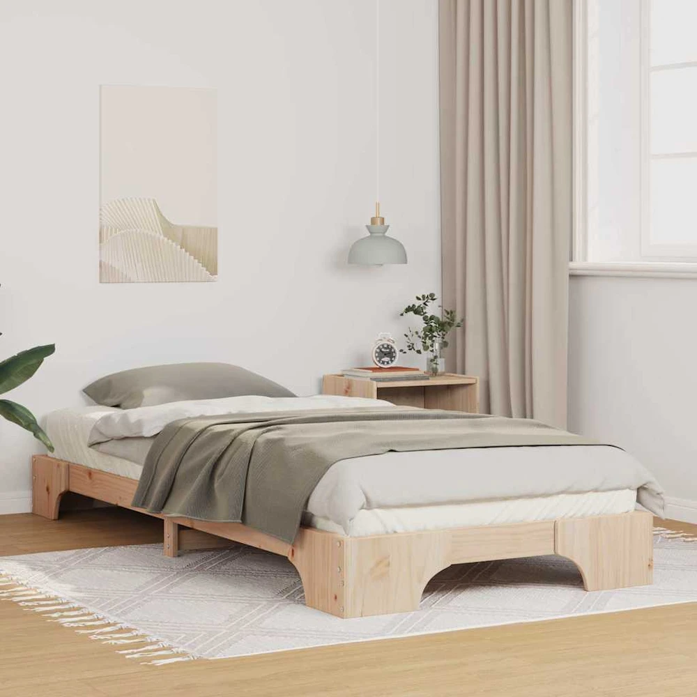 Lova Lovos rėmas Ruda 80 x 210 cm Kietos pušies mediena