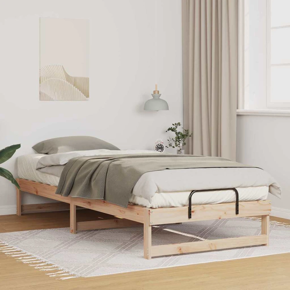 Lova Lovos rėmas Ruda 80 x 220 cm Kietos pušies mediena
