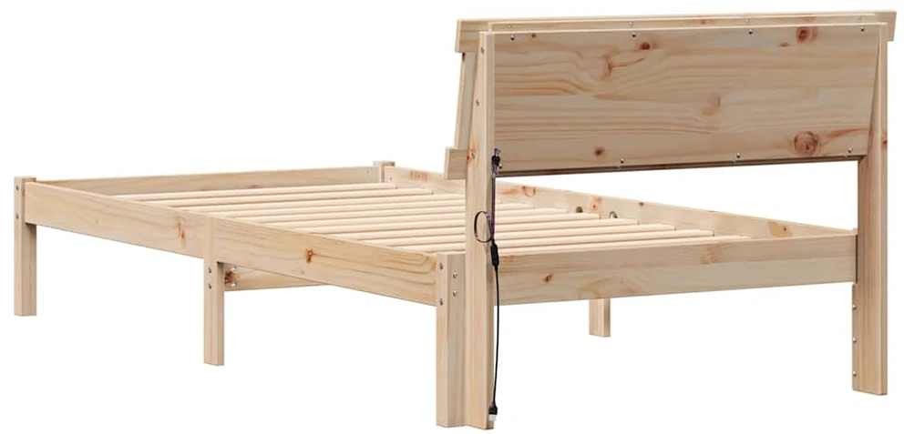 Lova Lovos rėmas Ruda 90 x 190 cm Kietos pušies mediena
