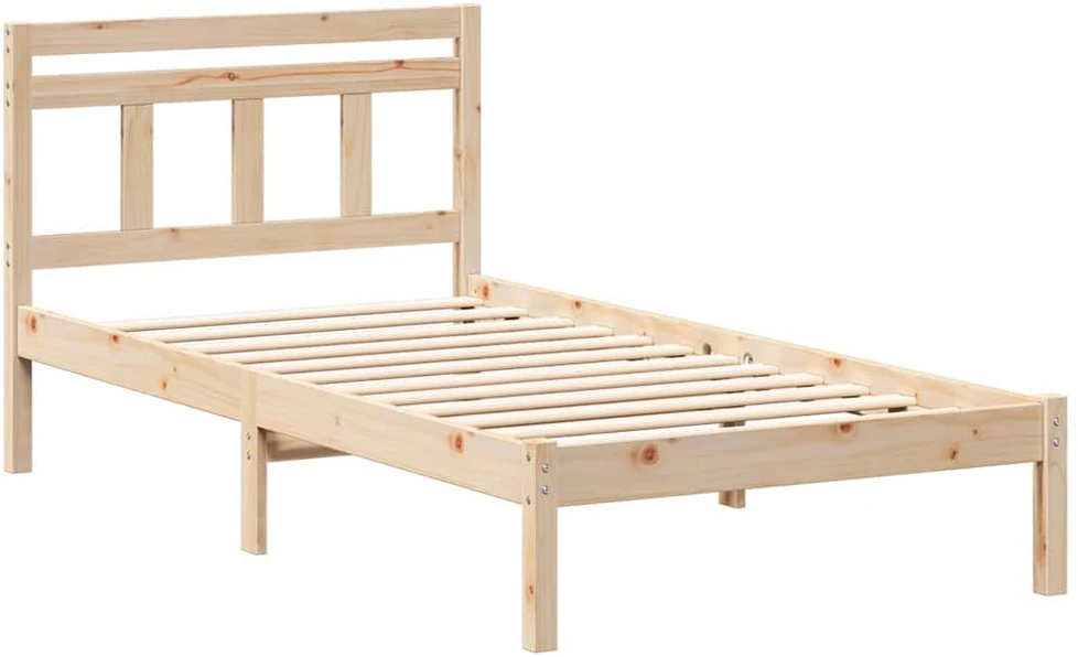 Lova Lovos rėmas Ruda 90 x 190 cm Kietos pušies mediena