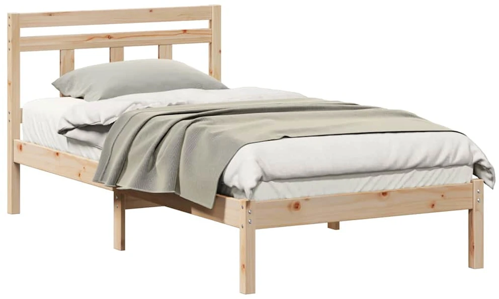 Lova Lovos rėmas Ruda 90 x 190 cm Kietos pušies mediena