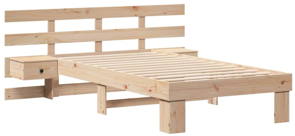 Lova Lovos rėmas Ruda 90 x 200 cm Kietos pušies mediena