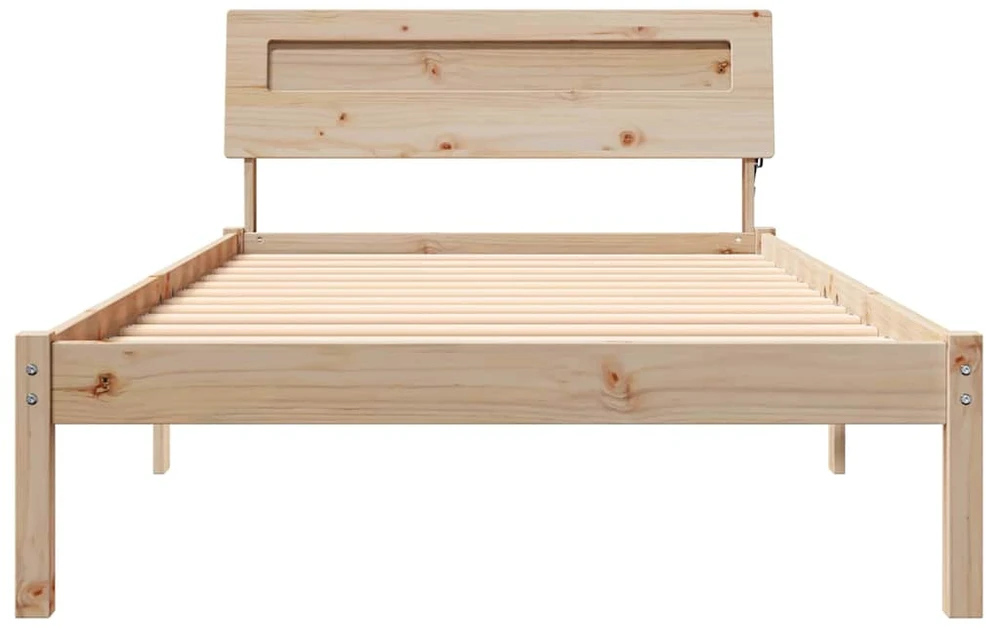 Lova Lovos rėmas Ruda 90 x 200 cm Kietos pušies mediena