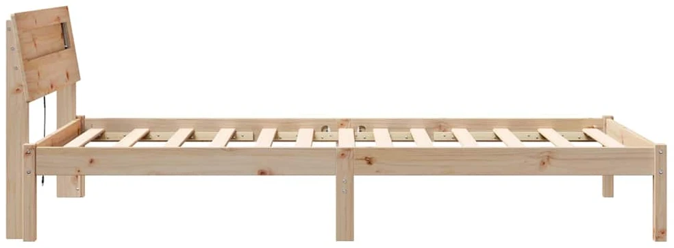Lova Lovos rėmas Ruda 90 x 200 cm Kietos pušies mediena