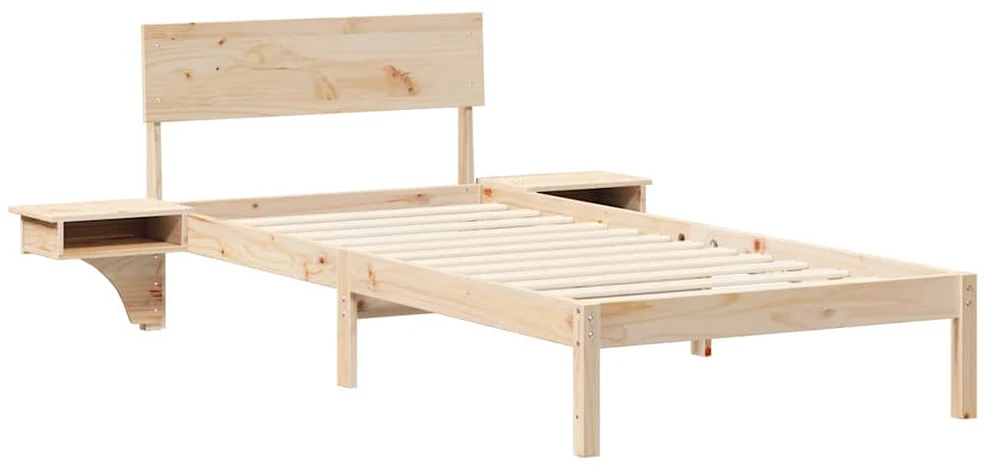 Lova Lovos rėmas Ruda 90 x 200 cm Kietos pušies mediena