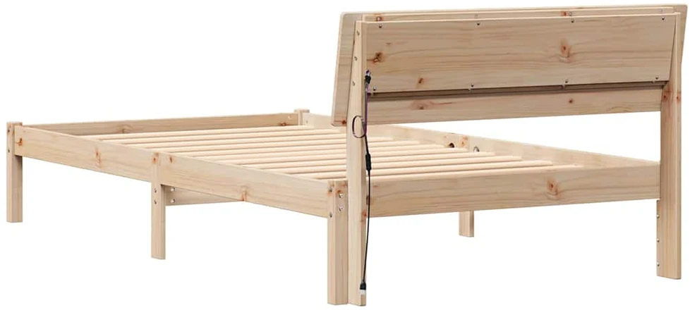 Lova Lovos rėmas Ruda 90 x 200 cm Kietos pušies mediena