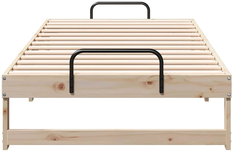Lova Lovos rėmas Ruda 90 x 200 cm Kietos pušies mediena