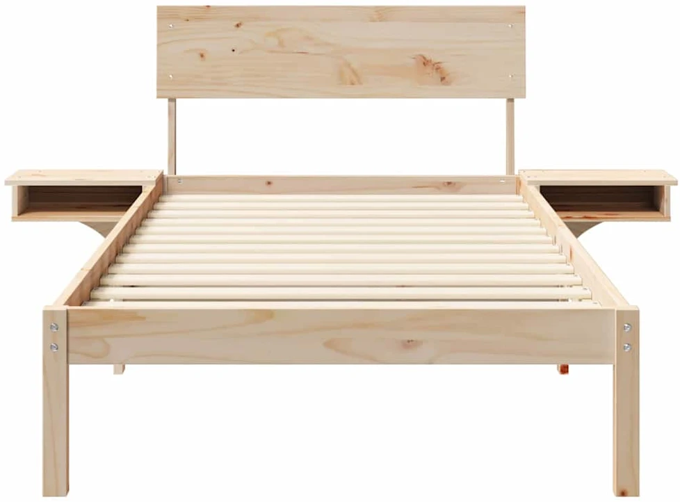 Lova Lovos rėmas Ruda 90 x 200 cm Kietos pušies mediena