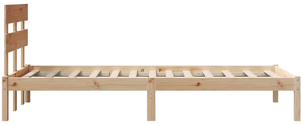 Lova Lovos rėmas Ruda 90 x 200 cm Pušies medienos masyvas