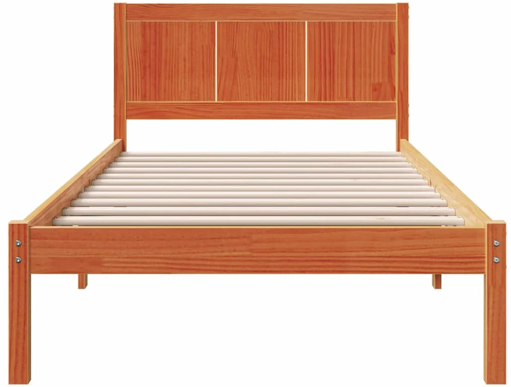Lova Lovos rėmas Ruda 90 x 200 cm Pušies medienos masyvas