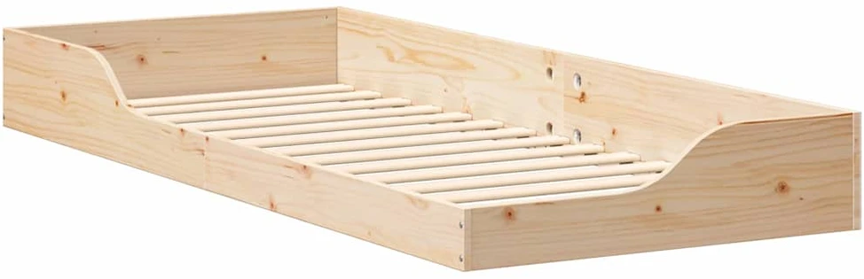Lova Lovos rėmas Ruda 90 x 220 cm Kietos pušies mediena