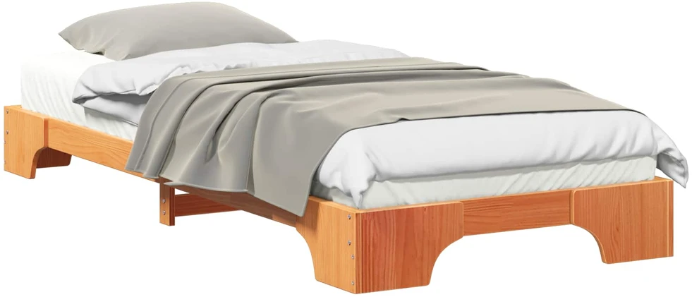 Lova Lovos rėmas Ruda 90 x 220 cm Kietos pušies mediena