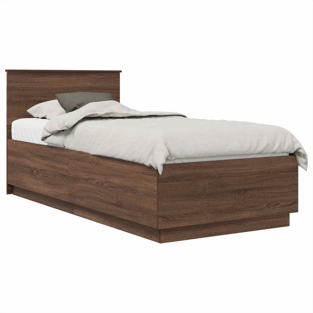 Lova Lovos rėmas Ruda ąžuolo 70 x 190 cm Apdirbta mediena
