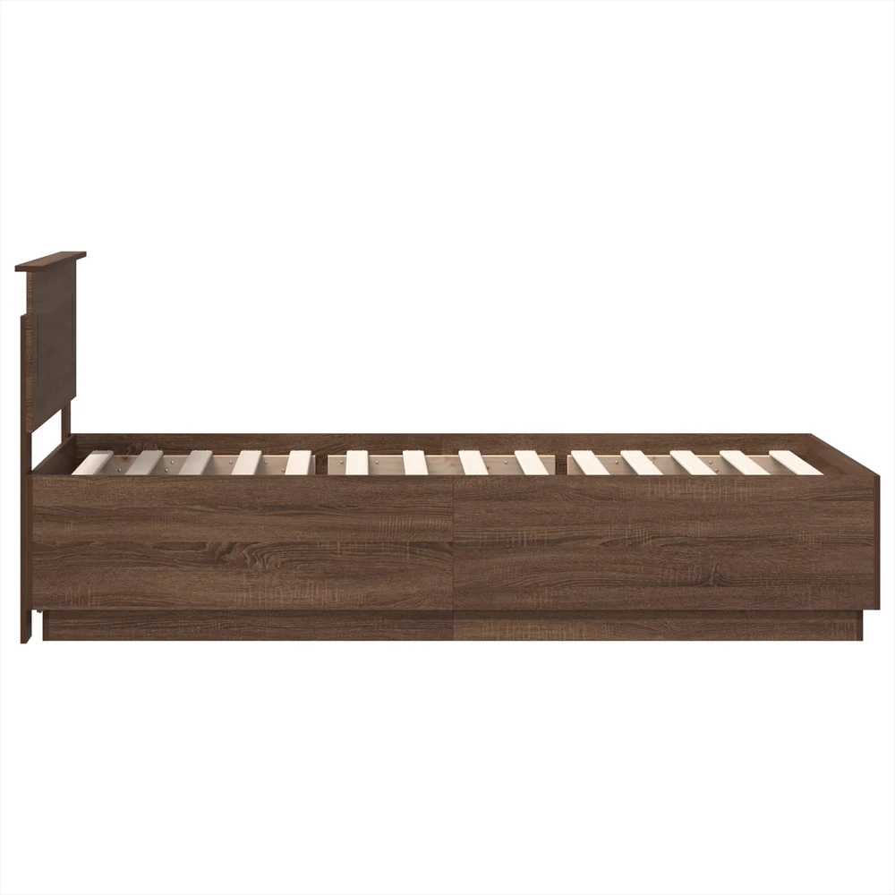 Lova Lovos rėmas Ruda ąžuolo 70 x 190 cm Apdirbta mediena