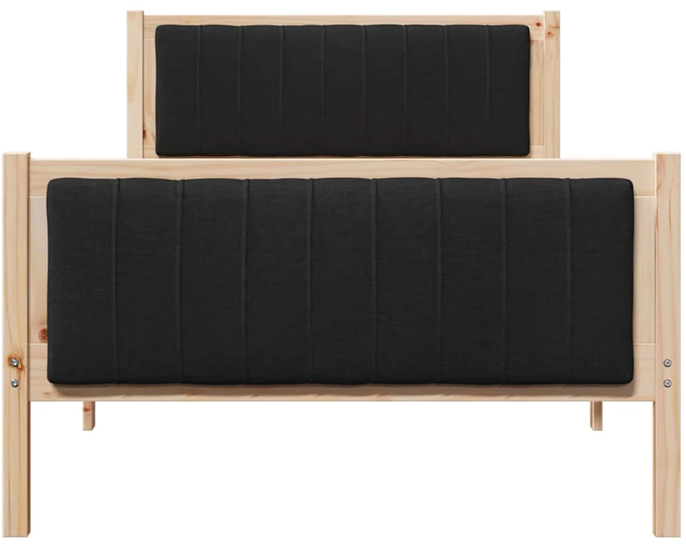 Lova Lovos rėmas Ruda ir juoda 100 x 200 cm Pušies masyvas