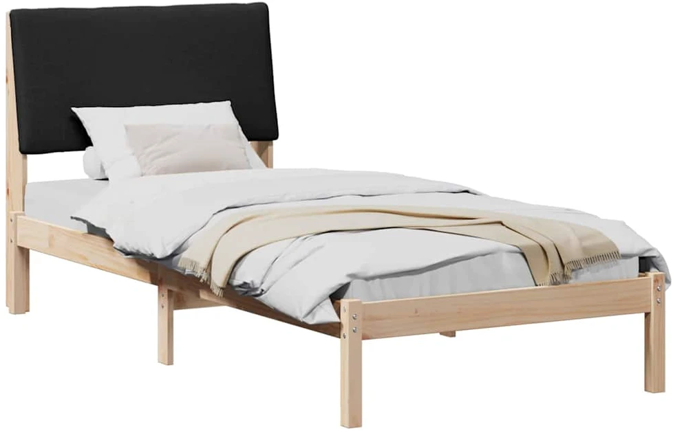 Lova Lovos rėmas Ruda ir juoda 100 x 200 cm Pušies masyvas