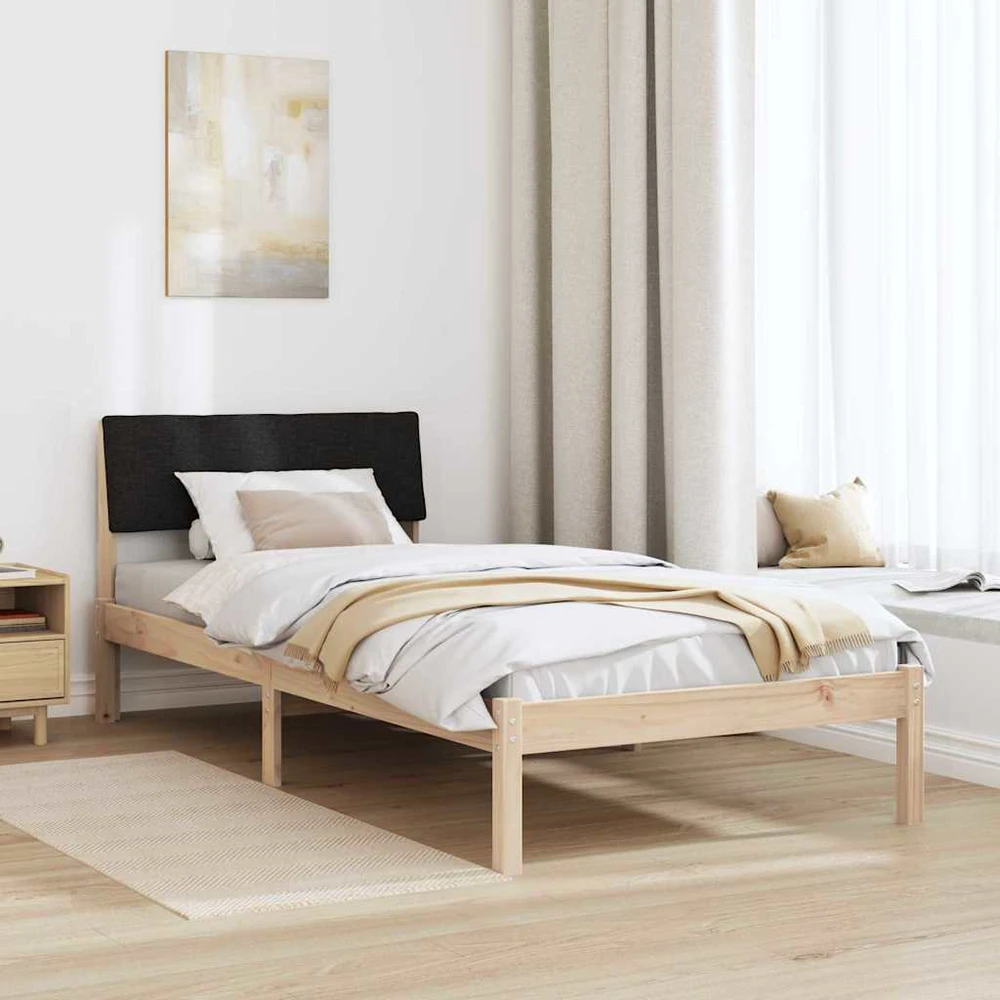 Lova Lovos rėmas Ruda ir juoda 100 x 200 cm Pušies masyvas