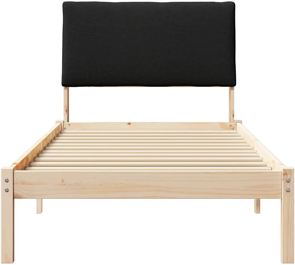 Lova Lovos rėmas Ruda ir juoda 100 x 200 cm Pušies masyvas