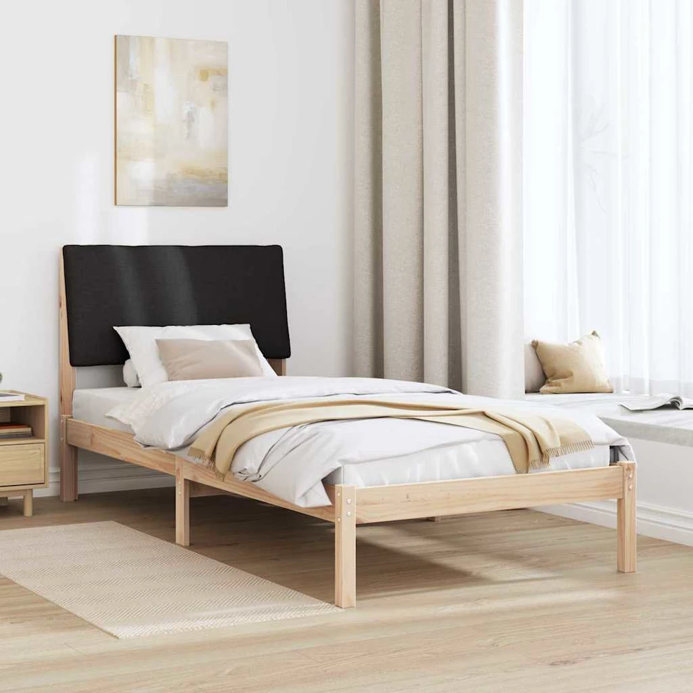 Lova Lovos rėmas Ruda ir juoda 100 x 200 cm Pušies masyvas