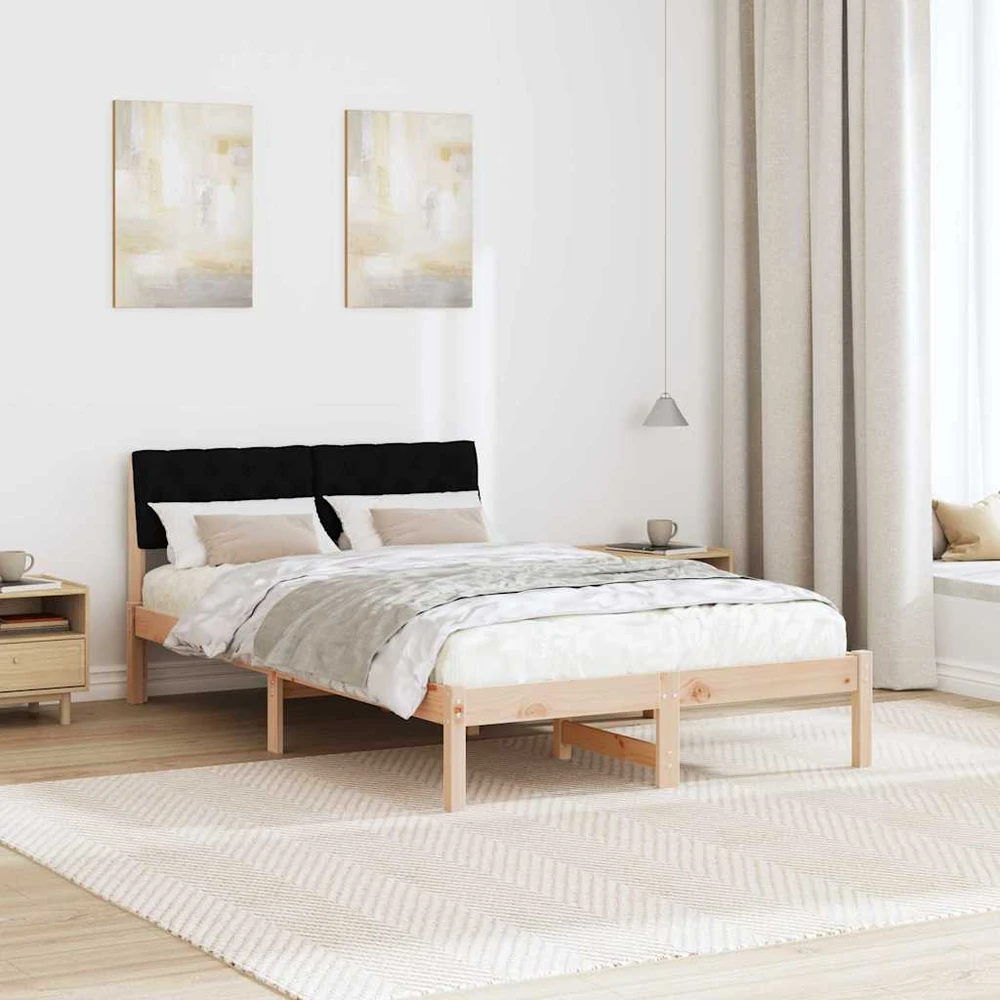 Lova Lovos rėmas Ruda ir juoda 120 x 190 cm Pušies masyvas