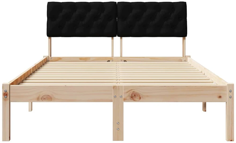 Lova Lovos rėmas Ruda ir juoda 120 x 190 cm Pušies masyvas