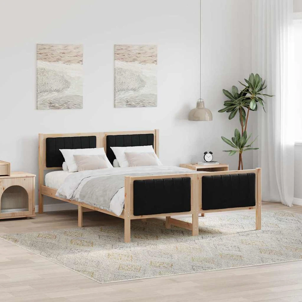 Lovos rėmas Ruda ir juoda 140 x 190 cm Pušies masyvas