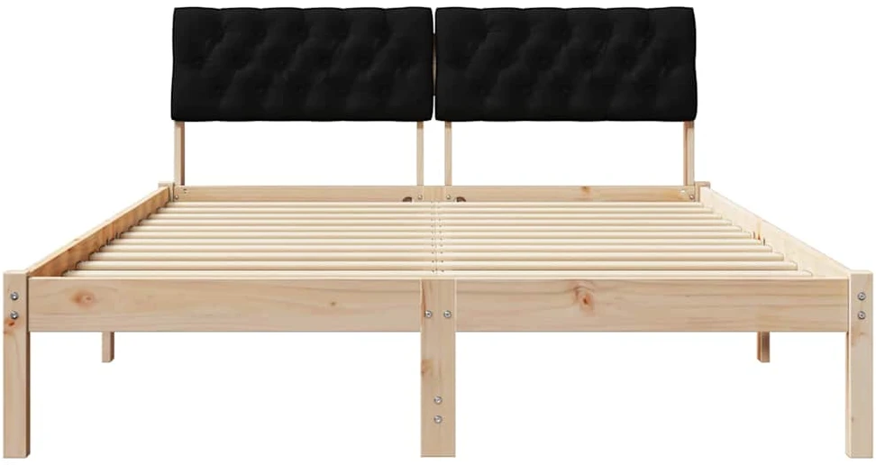 Lovos rėmas Ruda ir juoda 140 x 190 cm Pušies masyvas
