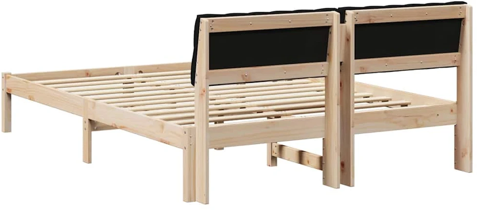 Lovos rėmas Ruda ir juoda 140 x 190 cm Pušies masyvas