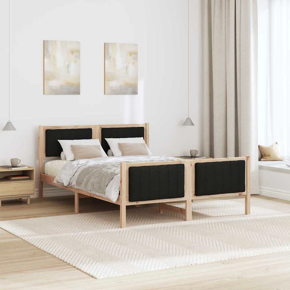 Lovos rėmas Ruda ir juoda 140 x 190 cm Pušies masyvas