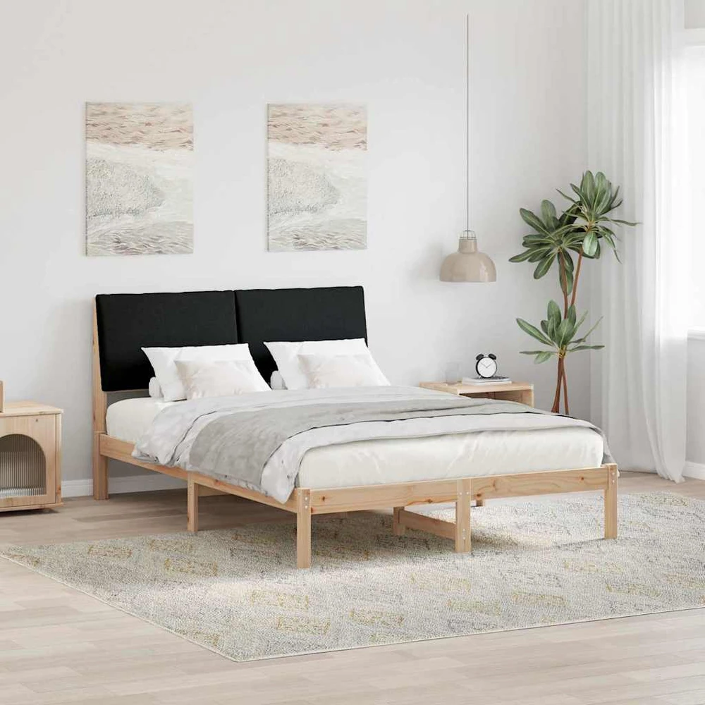 Lovos rėmas Ruda ir juoda 150 x 200 cm Pušies masyvas