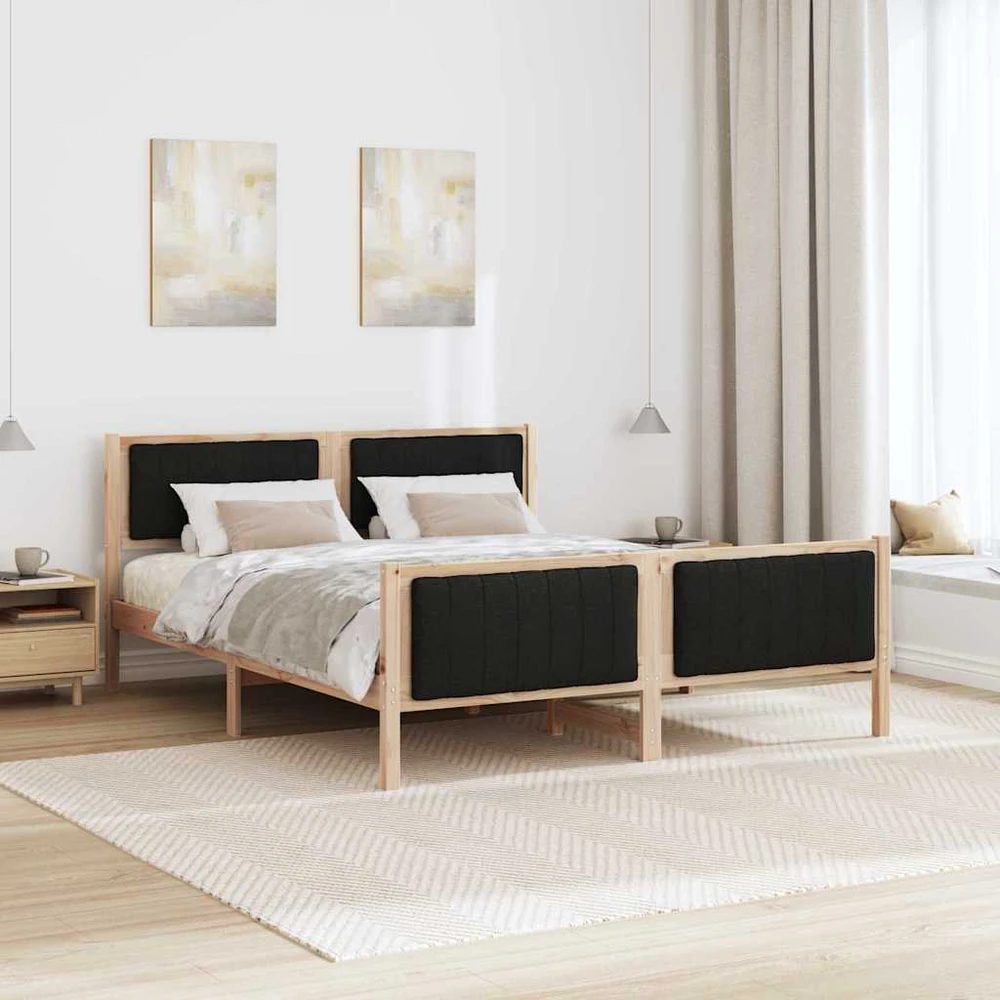 Lovos rėmas Ruda ir juoda 150 x 200 cm Pušies masyvas