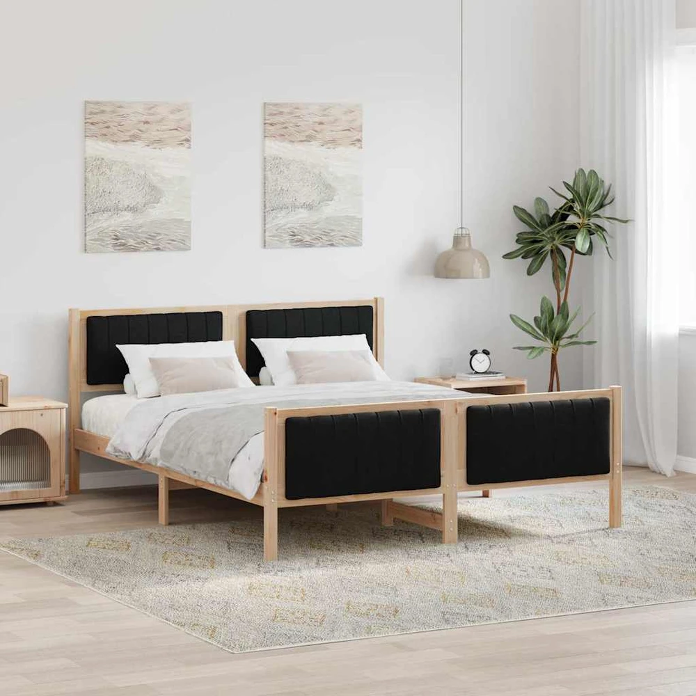 Lovos rėmas Ruda ir juoda 150 x 200 cm Pušies masyvas