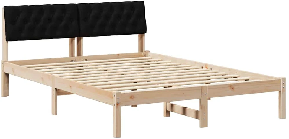 Lovos rėmas Ruda ir juoda 150 x 200 cm Pušies masyvas