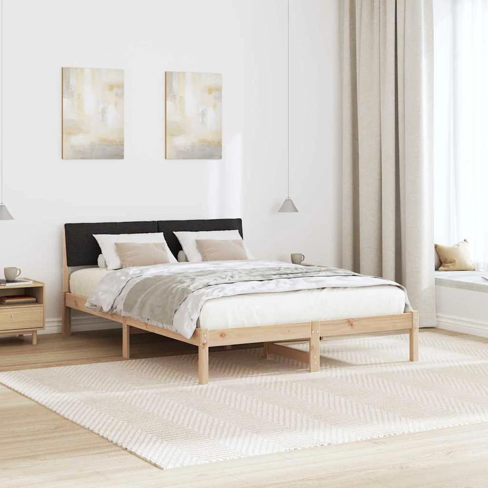 Lovos rėmas Ruda ir juoda 150 x 200 cm Pušies masyvas