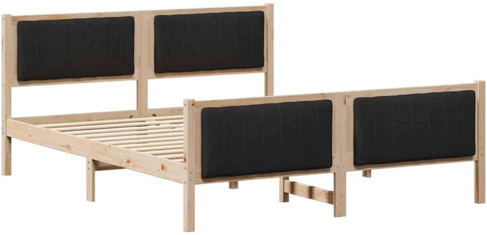 Lovos rėmas Ruda ir juoda 150 x 200 cm Pušies masyvas