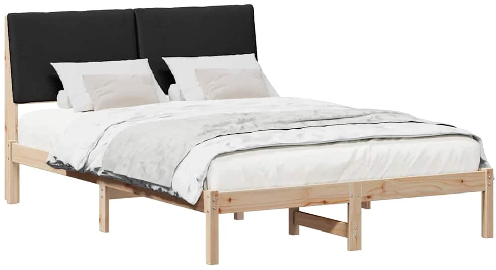 Lovos rėmas Ruda ir juoda 160 x 200 cm Pušies masyvas