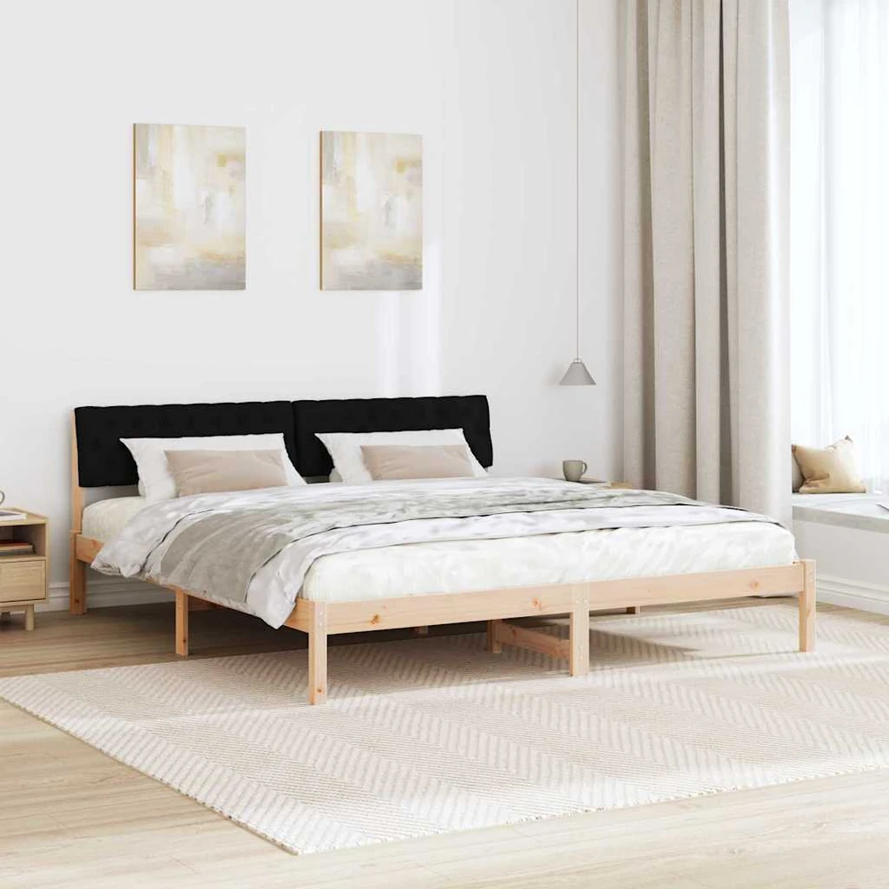 Lovos rėmas Ruda ir juoda 180 x 200 cm Pušies masyvas