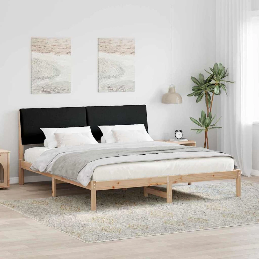 Lovos rėmas Ruda ir juoda 200 x 200 cm Pušies masyvas