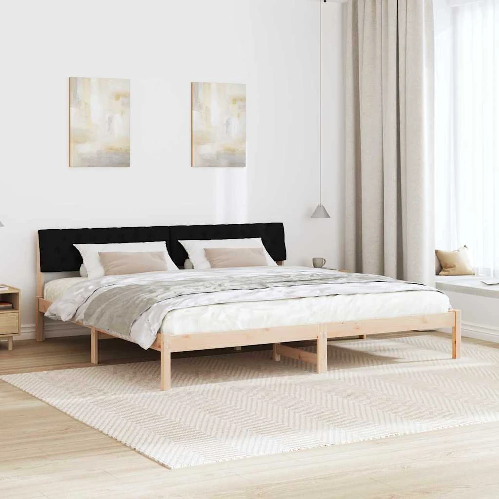 Lovos rėmas Ruda ir juoda 200 x 200 cm Pušies masyvas