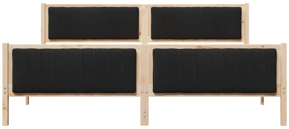 Lovos rėmas Ruda ir juoda 200 x 200 cm Pušies masyvas