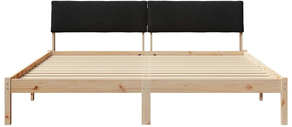 Lovos rėmas Ruda ir juoda 200 x 200 cm Pušies masyvas