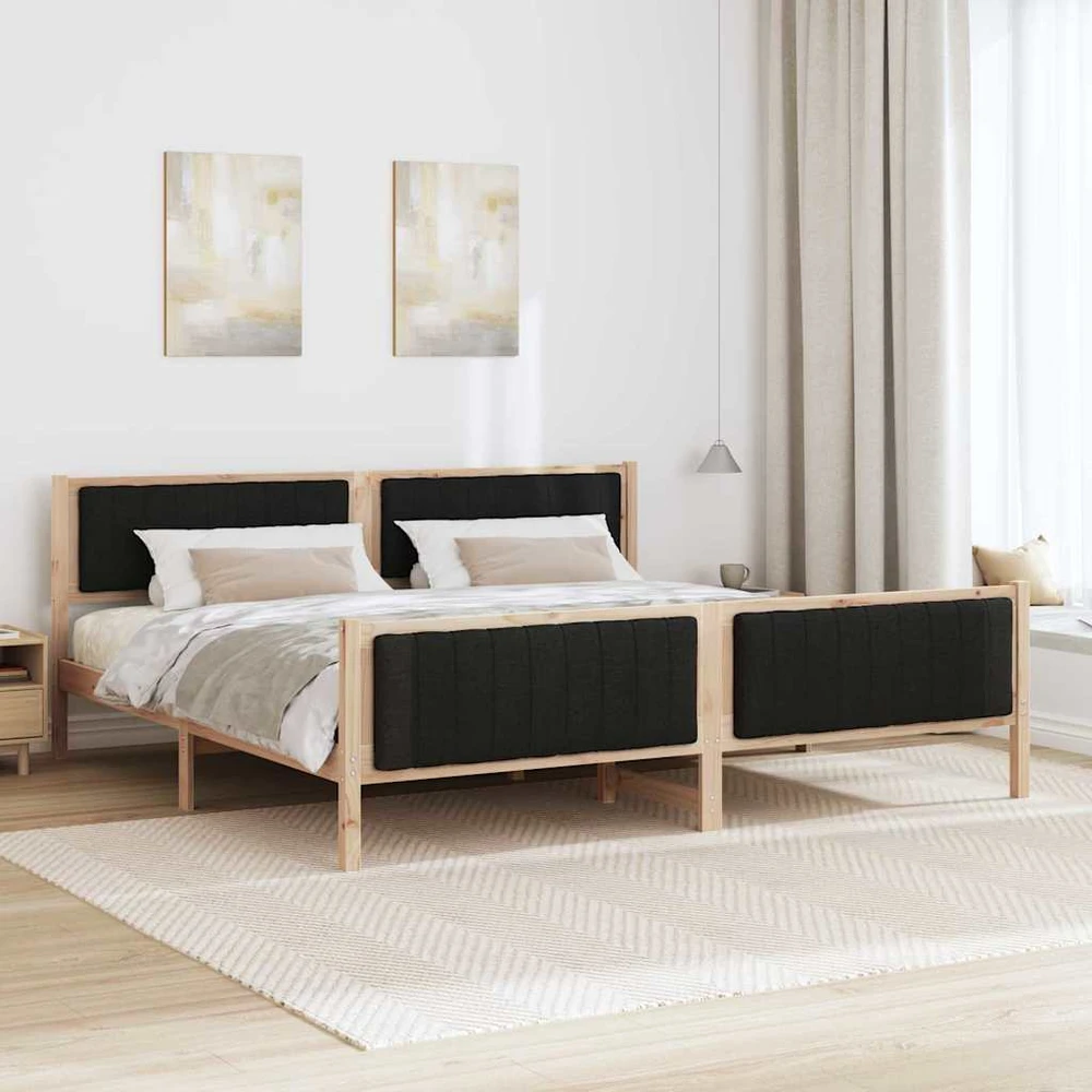 Lovos rėmas Ruda ir juoda 200 x 200 cm Pušies masyvas
