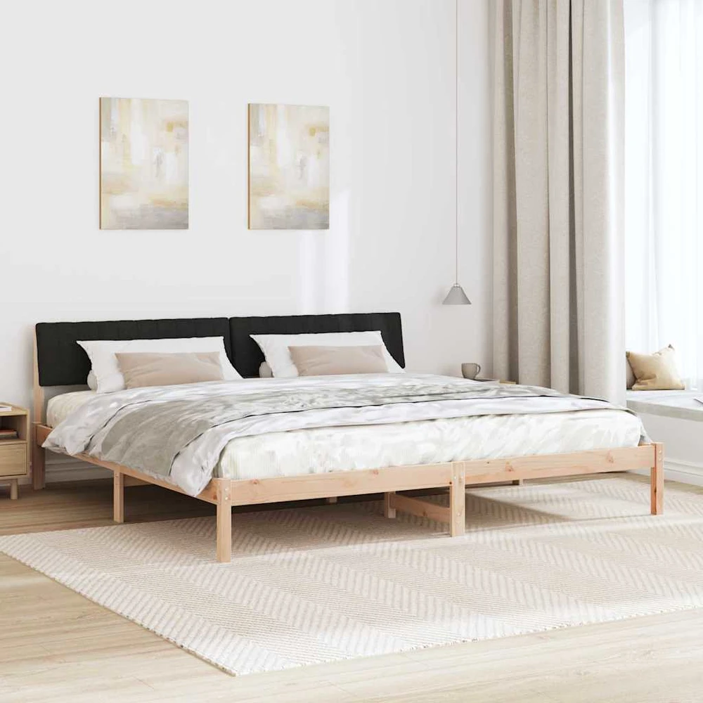 Lovos rėmas Ruda ir juoda 200 x 200 cm Pušies masyvas