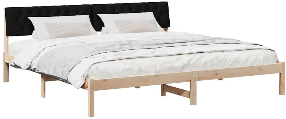 Lovos rėmas Ruda ir juoda 200 x 200 cm Pušies masyvas
