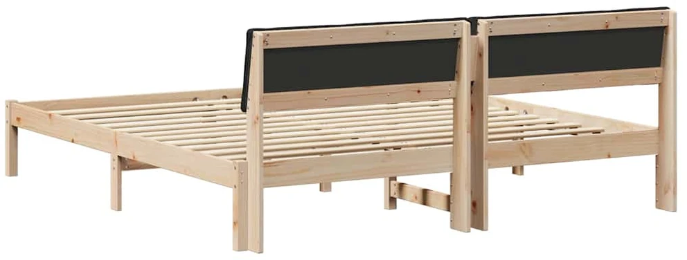 Lovos rėmas Ruda ir juoda 200 x 200 cm Pušies masyvas